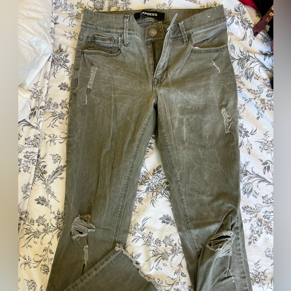 Express SZ 2 ankle legging green
